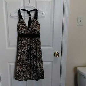 XL Candies leopard print halter dress.